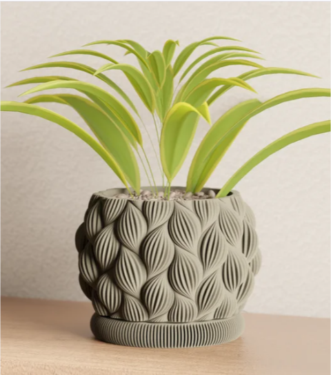 Neural Bloom Modern Planter – Decorative Pot for Indoor Plants, Succulents, Orchids