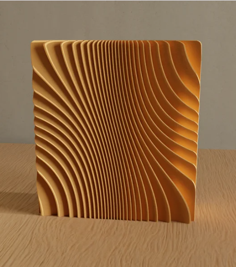 Stacked-Laminate Wavy Vase
